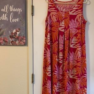 White Stag XL Summer Palm Leaf Sundress.